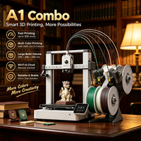 Printer 3D Aluminium Otomatis Global Unlocked A1 Combo Grosir, WiFi Stabil Baru, Performa Tinggi Harga Terjangkau FDM untuk Sekolah