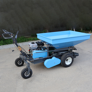 Keruite CE certificado autopropulsado esparcidor de compost empuje manual doble disco ajustable gasolina césped jardín esparcidor de fertilizante - Product Image 4