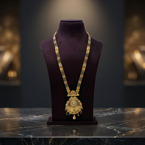 Wholesale Fashion 24K Gold Plated Jewelry Traditional Indian Wedding Jewelry Brass Gold Filled Long Pendant Mangalsutra Jewelry - Product Image 3