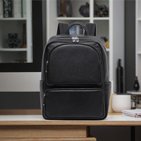 Sac à dos en cuir véritable pour étudiants, avec logo personnalisé, Oxford College, sac à dos intelligent pour ordinateur portable, avec port USB, pour hommes