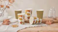 Gobelets à café jetables en mousse, écologiques, imperméables, biodégradables, en papier argenté, doublés de PLA, à paroi simple, revêtus de PE, compostables