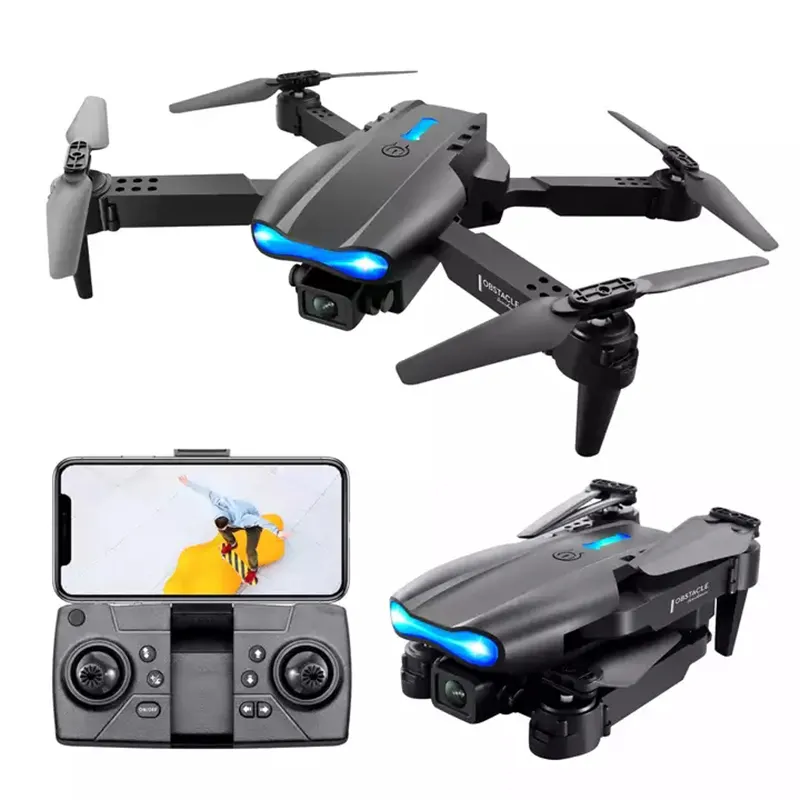 Best E99 Toy Drone 4K Optical Flow Quadcopter With Dual Cameras Foldable RC FPV Drone Smart Follow Me Super Wide Angle Camera