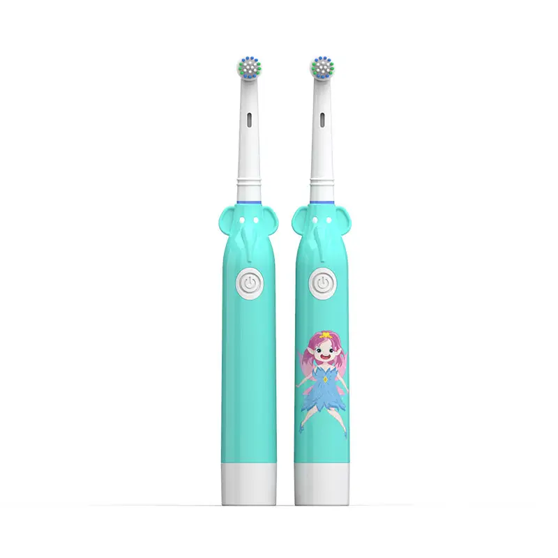 Kinderkarikatur Zahnbürste für Kinder 4-12 Weichhaar rotierende austauschbare Bürstenköpfe kompatibel mit Oral B
