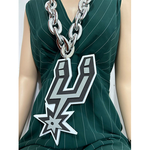 Groothandel Custom Usa Basketball Team Dallas Mavericks Team Logo Fan Grote Keten Ketting Hiphop 3d Eva 3 Laag Schuim Kettingen