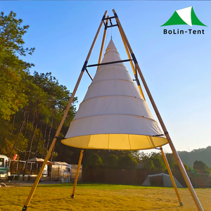<span class=keywords><strong>Tipi</strong></span> en bambou de luxe de <span class=keywords><strong>tipi</strong></span> des adultes 6M de toile de safari pour des événements extérieurs de camping - Product Image 5