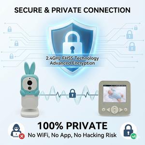 KT-905SR Digital Video Baby Monitor PTZ Camera Long Range Temperature Monitoring VOX Mode Two-Way Audio <b>Night</b> <b>Vision</b> - Product Image 5