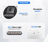 Caméra IP de sécurité tourelle 8MP à vision nocturne ultra-faible luminosité avec IA, ISP, audio bidirectionnel, compatible Hikvision, PoE, détection faciale et vision nocturne 24/7