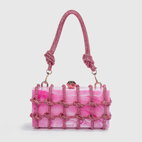 Dropshipping Vente en gros, mode luxe, sac de soirée en strass, sac à main en marbre acrylique pour femmes