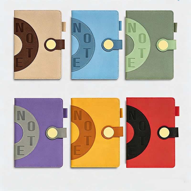 N7015 <strong>2026</strong> Customized Business Planner <strong>Notebook</strong> with PU Schedule Leather Cover and Sewing Binding for Office and Promotion
