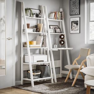 <strong>Ladder</strong> <strong>Desk</strong> with <strong>Shelves</strong> Wall <strong>Desk</strong> for Small Space Secretary <strong>Desk</strong> Workstation Dresser <strong>Shelf</strong> Freestanding Bookshelf - Product Image 2