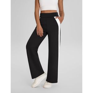 FOXA Pantalon de survêtement large pour femme, taille haute avec poches, décontracté, respirant, en coton tricoté et élasthanne - Product Image 2