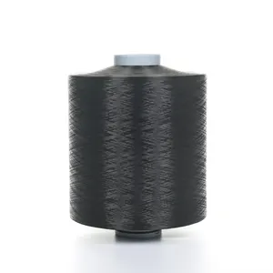 Yarn Prices Factory Sale 300D/96F Dope Dyed Black Yarn Dty Recycled Polyester Yarn For Ribbon Weaving