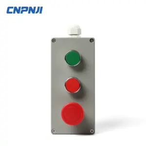 Cnpnji ip67 molinete em alumínio led, interruptor de caixa de botão