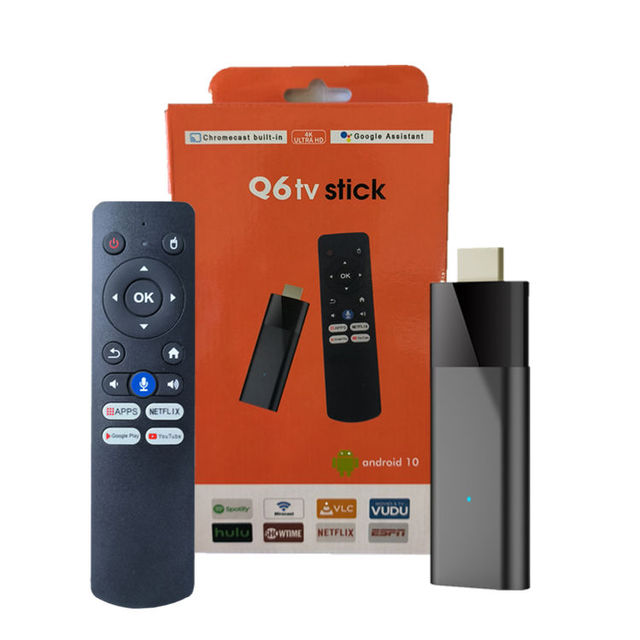 AilesTecca 2GB RAM 16GB ROM Stick Tv 4k Best Android 10 Voice Remote Control Fire Tv Stick 4k Smart Tv Android Box Set-Top Box