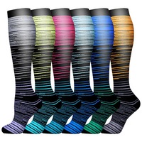 Chaussettes de compression graduée CMAX avec logo personnalisé pour femmes et hommes, 20-30 mmHg, chaussettes mi-hautes, pour voyages, randonnée, course à pied