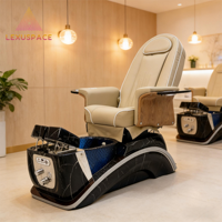 Fauteuil de pédicure 2026 fiable et durable en fibre de verre et cuir PU pour spa et salon de manucure, avec dossier réglable, fonction massage et fonctionnement automatique