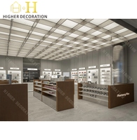 Étagères de pharmacie en bois de style minimaliste moderne européen et américain, design pour pharmacie, en vente, comptoir d'exposition pour dispensaire