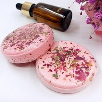 Pack Cadeau Personnalisé d'Usine de 8 Pastilles de Bain Effervescentes de 30g à la Rose et au Beurre de Karité pour Aromathérapie et Spa à Domicile