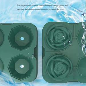 Food Grade Silicone Mold Easy Release Rose Diamond Shape 4 Cavity for Ice <b>Cream</b> - Product Image 5