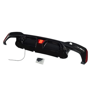 BMW 5 Series G30 Rear <b>Diffuser</b> <b>LED</b> Lip PP Material 2017-2023 Modified CS Style - Product Image 4