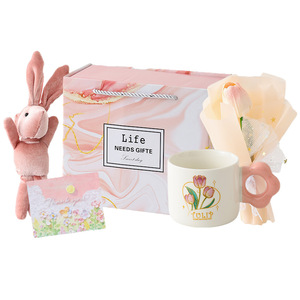 Regalo di Compleanno, <span class=keywords><strong>Tazza</strong></span> in Ceramica con Tulipano, Coperchio e Cucchiaio, Design Romantico per Ragazze, Migliori <span class=keywords><strong>Amiche</strong></span>, San Valentino, Festa della Mamma, Confezione Regalo - Product Image 5