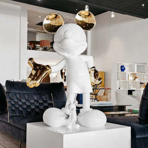 Escultura de ratón de fibra de vidrio de tamaño real Artesanía de resina <span class=keywords><strong>Mickey</strong></span> y Minnie Escultura moderna de dibujos animados Estatua de animal de <span class=keywords><strong>Mickey</strong></span> de resina - Product Image 6