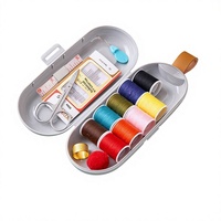Boîte à couture de haute qualité, kit de réparation domestique, ensemble de couture pratique, étui de rangement portable, nouveau style chinois ovale pour étudiant