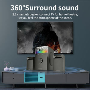 Haut-parleurs de cinéma maison 2.1 OEM/ODM avec subwoofer, son RGB, multimédia, sans fil, pour jeux, TV et ordinateur - Product Image 6