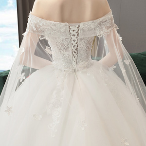 2021 Pretty A Line abito <span class=keywords><strong>da</strong></span> sposa <span class=keywords><strong>da</strong></span> giardino <span class=keywords><strong>abiti</strong></span> <span class=keywords><strong>da</strong></span> sposa in pizzo treni lunghi fodera A cuore dolce <span class=keywords><strong>abiti</strong></span> <span class=keywords><strong>da</strong></span> sposa - Product Image 5