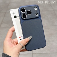 Nouvelle coque de protection arrière en PC uni pour iPhone 17 Air, 16, 15, 14 Plus, 13 Pro Max avec grande fenêtre