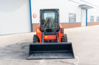 Mini-chargeuse compacte sur pneus avec cabine intégrée, moteur diesel, pour usage domestique et agricole, fabriquée en Chine