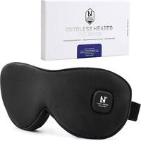 Masque chauffant pour les yeux en tissu sable rechargeable par USB, 2 niveaux de température, masque de protection oculaire à compresse chaude