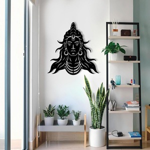 Arte de pared de Metal moderno decorativo con tema espiritual para la decoración interior del hogar elegancia de serenidad para la sala de estar y el pasillo - Product Image 1