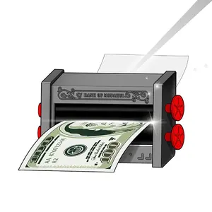 เครื่องพิมพ์ธนบัตรของเล่นสำหรับเด็กๆกระดาษมหัศจรรย์เปลี่ยนเป็นเงินมายากลพร็อพ
