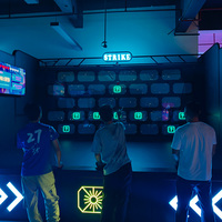 Jeu interactif de lancer de cibles LED RGB activé par les coups, jeu de lancer LED multijoueur pour aire de jeux intérieure