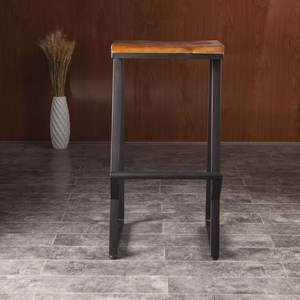 Tabourets <span class=keywords><strong>de</strong></span> <span class=keywords><strong>bar</strong></span> en <span class=keywords><strong>bois</strong></span> chaise <span class=keywords><strong>de</strong></span> <span class=keywords><strong>bar</strong></span> haute <span class=keywords><strong>tabouret</strong></span> <span class=keywords><strong>de</strong></span> <span class=keywords><strong>bar</strong></span> design industriel cadre en <span class=keywords><strong>acier</strong></span> brun rustique moderne mobilier commercial contemporain - Product Image 4