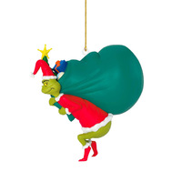 Drôle vert 2D plat poupée acrylique décorations d'arbre de Noël suspendus pendentifs et Figurines cadeaux de Noël
