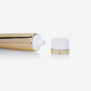 Tubo Exprimible de PE Dorado Espejo con Tapa Plana de Doble Capa Blanca y Dorada para Limpiador Suave de Aminoácidos - Product Image 2