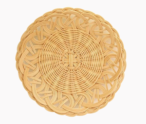 Bandeja de Servir Tejida a Mano de Bambú y Ratán Natural de Vietnam, Color Ratán, Tamaño Personalizado, Marca Glovimex, Elegante Bandeja Decorativa para el Hogar - Product Image 5