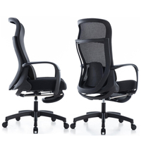 Chaise de bureau pivotante ergonomique moderne de haute qualité avec repose-pieds et appui-tête, fauteuil de direction de luxe inclinable
