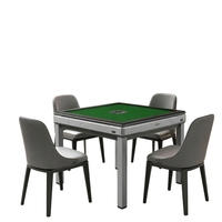 Automatischer Klappbarer Mahjong-Tisch mit Metallbeinen, Leises Design, Modern Minimalistisch, für 3/4 Spieler, Ideal für Zuhause