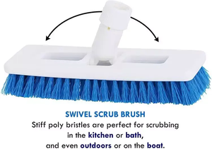 Brosse de nettoyage pivotante à main en PP écologique avec poils durs, brosse à balai en plastique pour le nettoyage des sols et des carreaux - Product Image 6