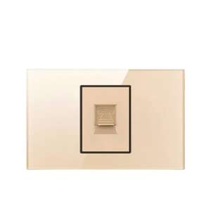 Panel de vidrio tipo 118, toma de pared para teléfono y ordenador, puerto de panel de pared, utilizado para toma eléctrica de TV y satélite - Product Image 1