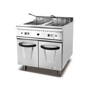 <span class=keywords><strong>Friteuse</strong></span> à panier unique en acier inoxydable pour restaurant d'hôtel commercial <span class=keywords><strong>friteuse</strong></span> à gaz 1 réservoir avec armoire - Product Image 2