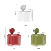 Ventouse support mural boîte de rangement en plastique salle de bain organisateur à un niveau garde-robe Compatible rasoir/soins de la peau/fournitures ménagères