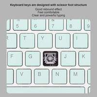 Conjunto de Teclado y Ratón Multicolor Compacto y Portátil, Teclado Inalámbrico Bluetooth Delgado, Ideal para iPad