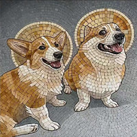 Mosaïques en verre teinté Panda pour la décoration des halls d'hôtels et de restaurants, mosaïques en verre imperméables représentant des animaux pour la peinture murale de métros