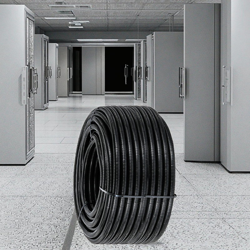Black Plastic Cable Sheath Conduits Fittings