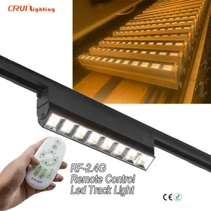 Lampu track 3000K hingga 6000K bisa diredupkan, lampu jalur linier fokus dapat disesuaikan 30W 36 derajat untuk toko