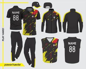 Ensemble uniforme de cricket Prohawke, col, maillot, t-shirt, pantalon, couleurs magnifiques, design personnalisé, nouvel imprimé uniforme - Product Image 1